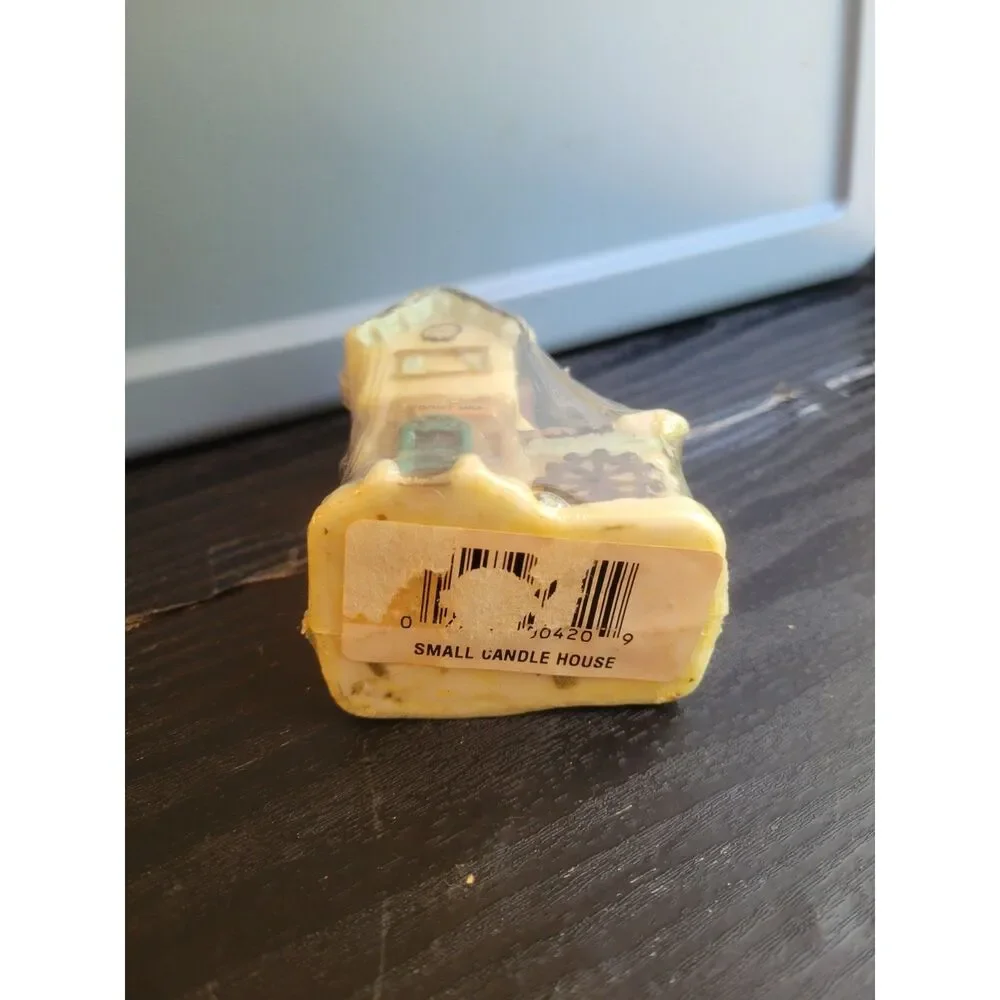 Vintage Grist Mill Candle Novelty Waterwheel House Wax Figurine Sealed